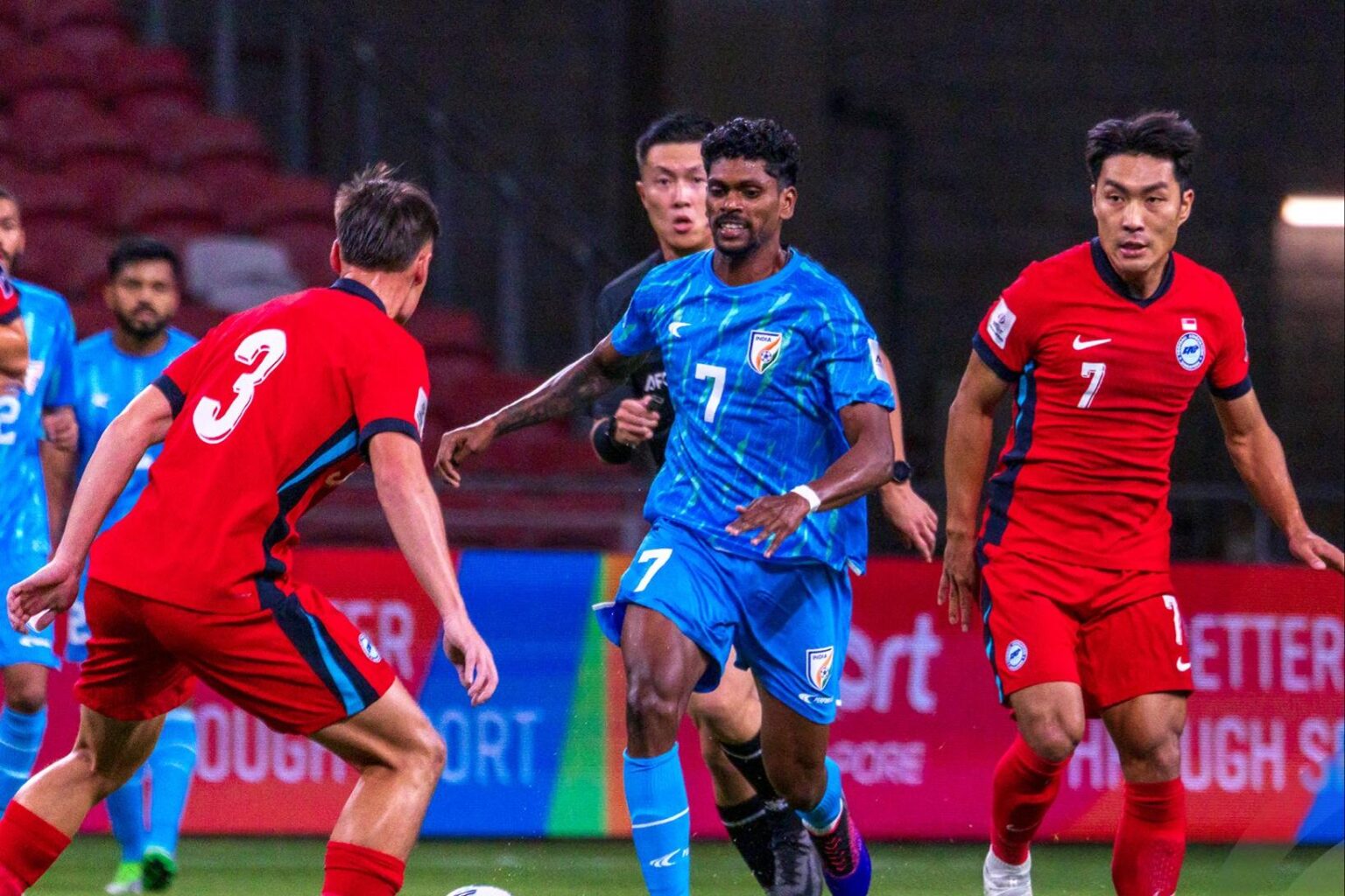 India Holds Singapore to a Draw After Battling with 10 Players
