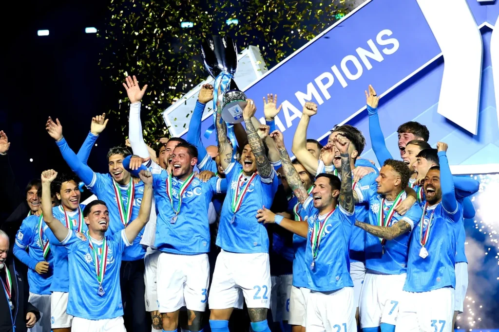 Napoli Claims Italian Super Cup Victory Over Bologna; David Neres Shines