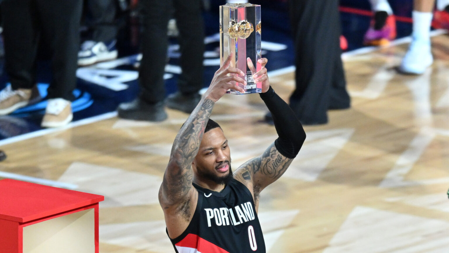 Damian Lillard Triumphs in Three-Point Contest While Recovering from Achilles Injury