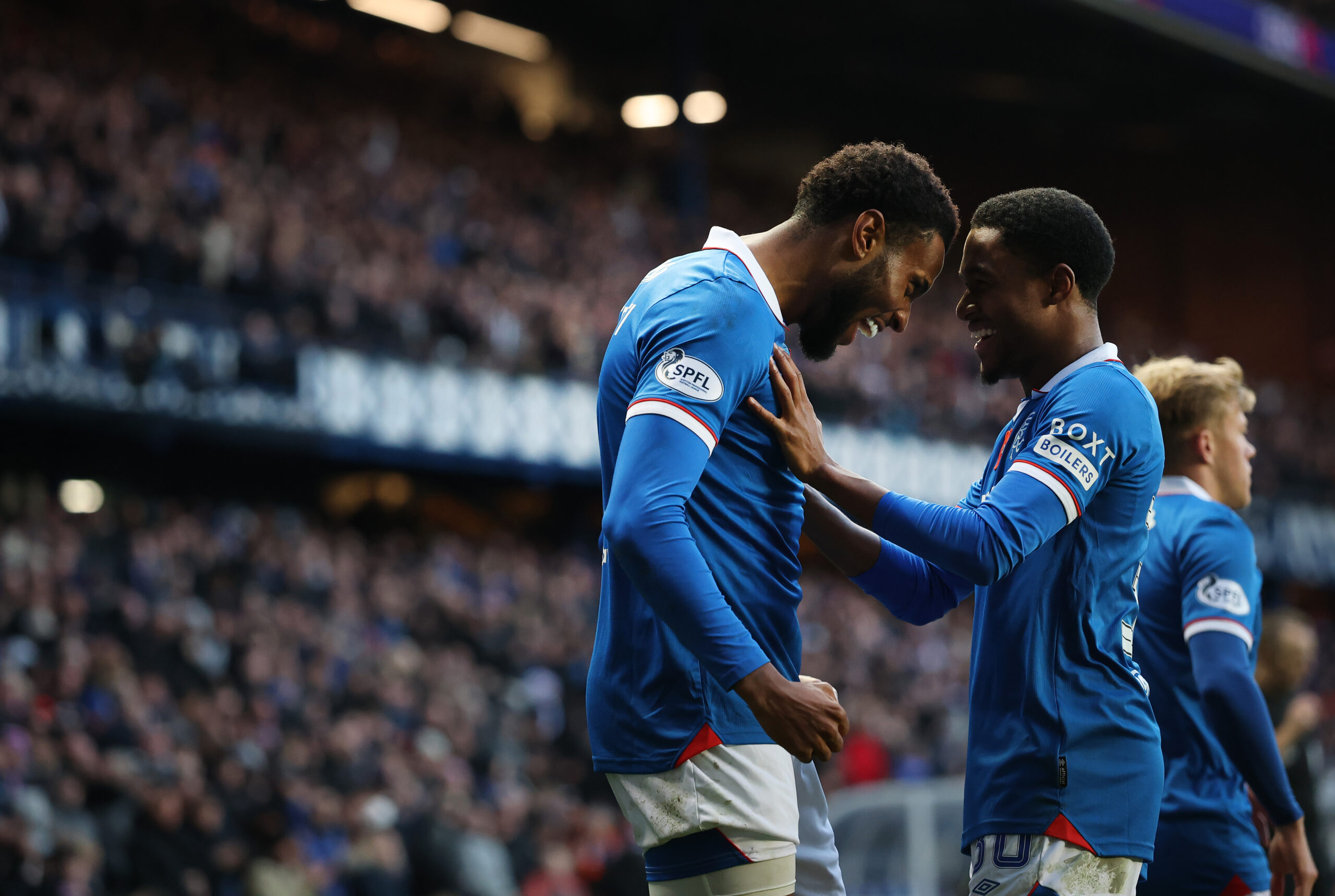Rangers striker Chermiti celebrates