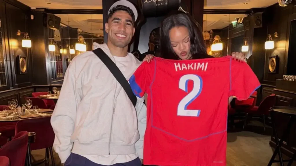 Achraf Hakimi Surprises Rihanna with a Gift at Major Meeting