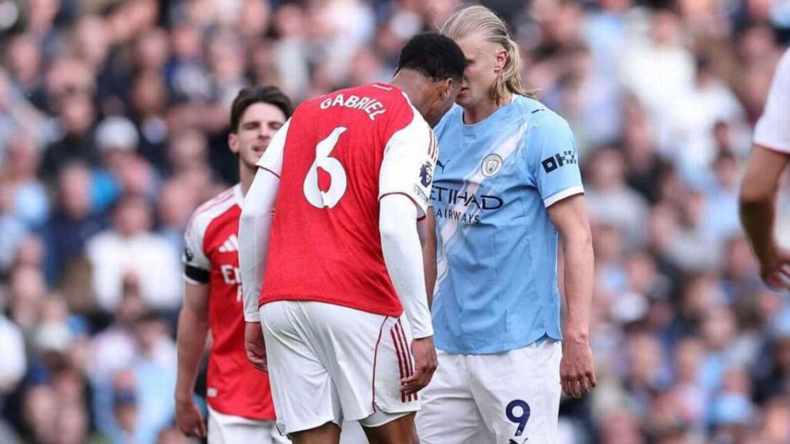 VAR Drama Unfolds as Gabriel Faces Off with Haaland