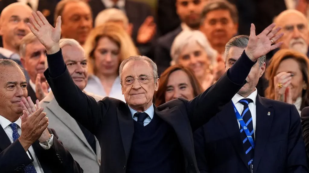 Fans call for Florentino Pérez’s resignation, but protest is quickly shut down